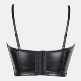 Top Cami Con Corsé De Cuero - Melena